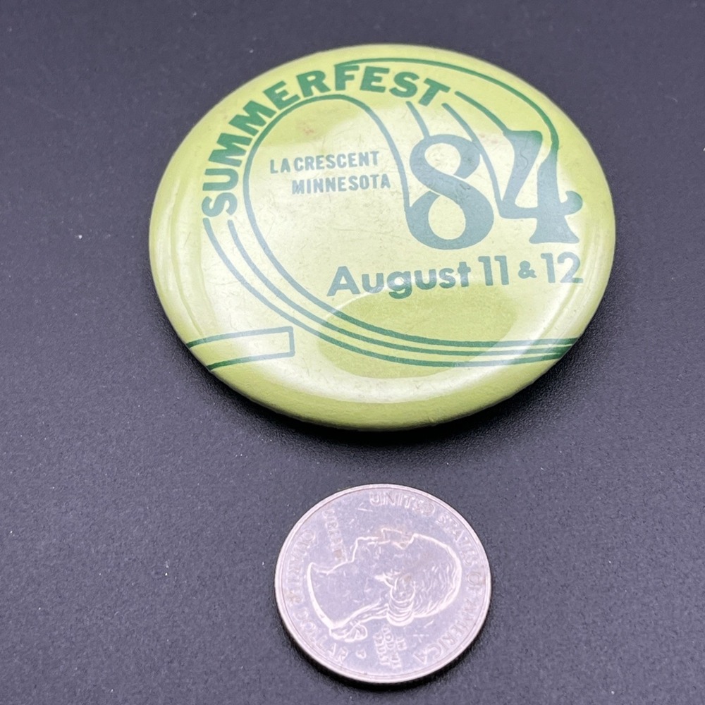 1984 La Crescent Minnesota Summerfest Button‎ Pin - Picture 2 of 3